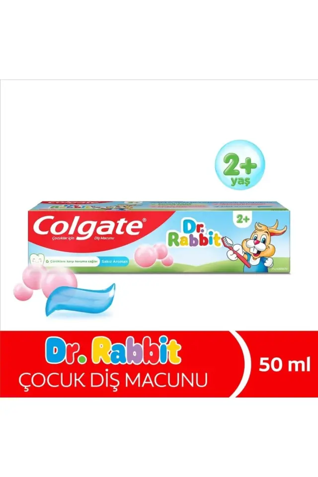 Colgate Dr. Rabbit Sakız Aromalı 2+ Yaş Diş Macunu 50 ml