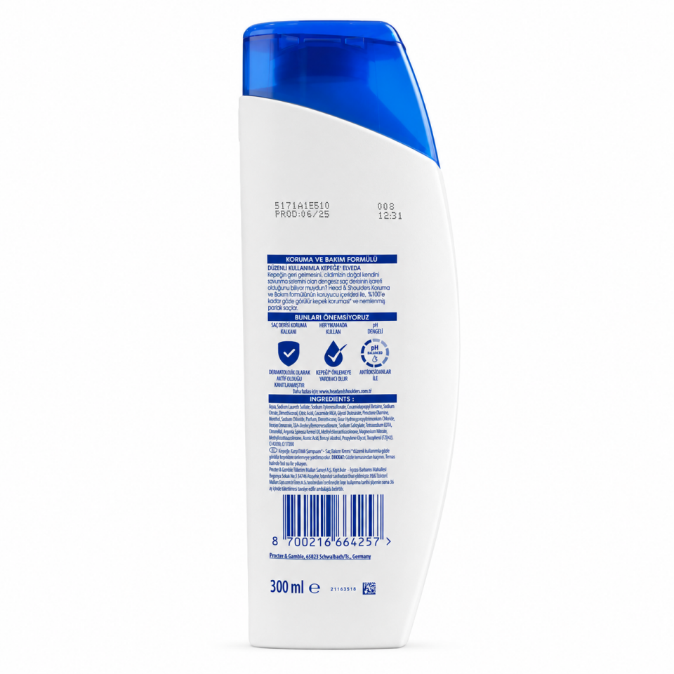 Head & Shoulders 2'si 1 Arada Mentol Ferahlığı Şampuan 300 ml