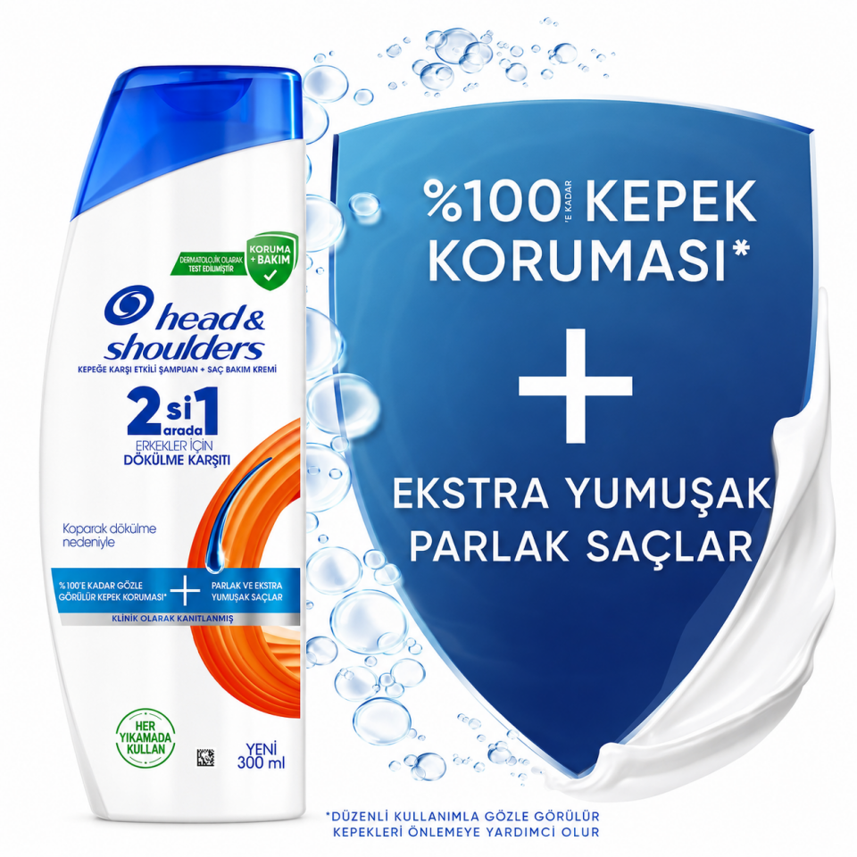 Head & Shoulders Şampuan Erkek Saç Dökülme Karşıtı 2in1 300 ml