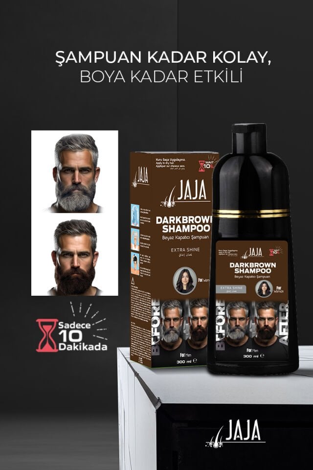 JAJA Koyu Kahverengi Beyaz Kapatıcı Şampuan 300 Ml