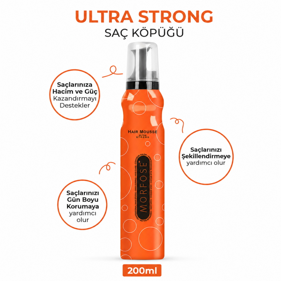 Morfose Ultra Strong Saç Köpüğü 200 ml