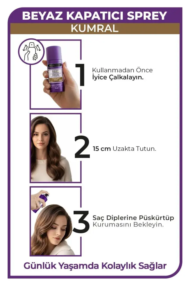 Morfose ROOT RETOUCH BEYAZ KAPATICI SPREY 75ML KUMRAL