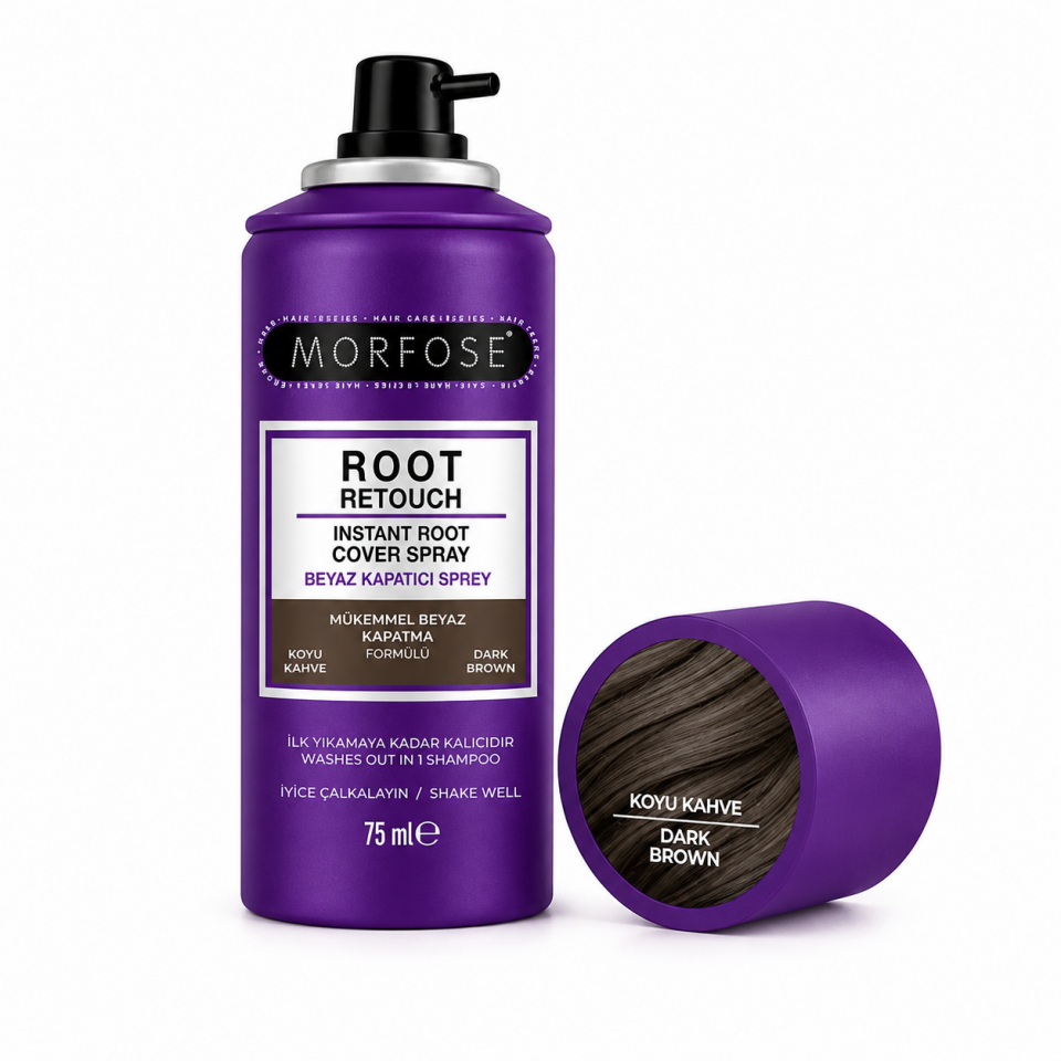 Morfose Hızlı Beyaz Kapatıcı Sprey 75 ml Koyu Kahverengi