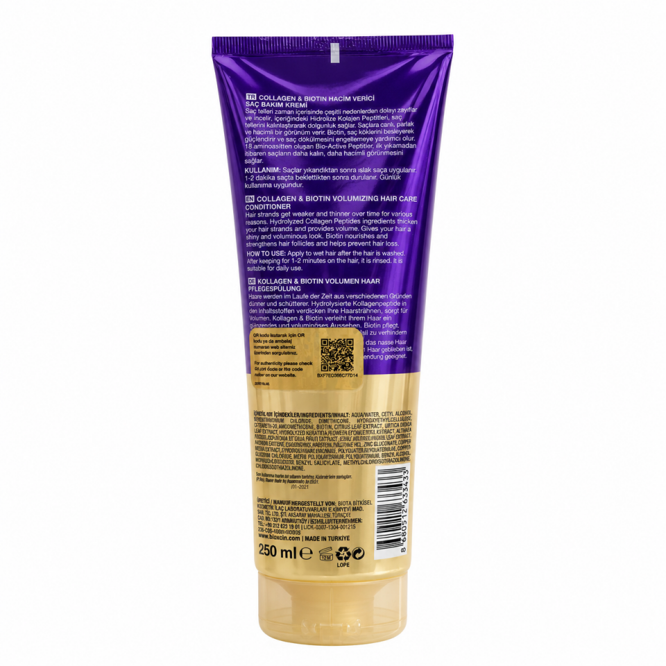 Bıoxcın Collagen & Biotin Ekstra Hacim Saç Kremi 250 ml