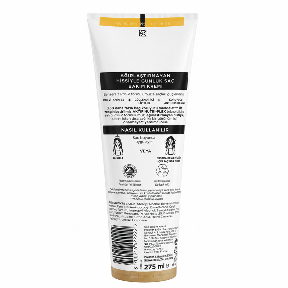 Pantene Saç Kremi Onarıcı&Koruyucu Bakım 275 Ml