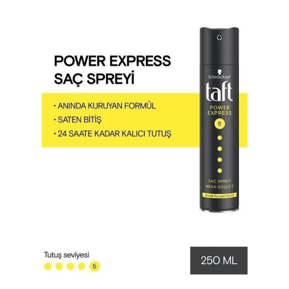 Taft Power Express Saç Spreyi Mega Güçlü (5) 250 Ml
