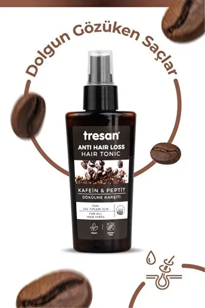 Tresan Kafein & Peptit Dökülme Karşıtı Saç Toniği (125 ml)