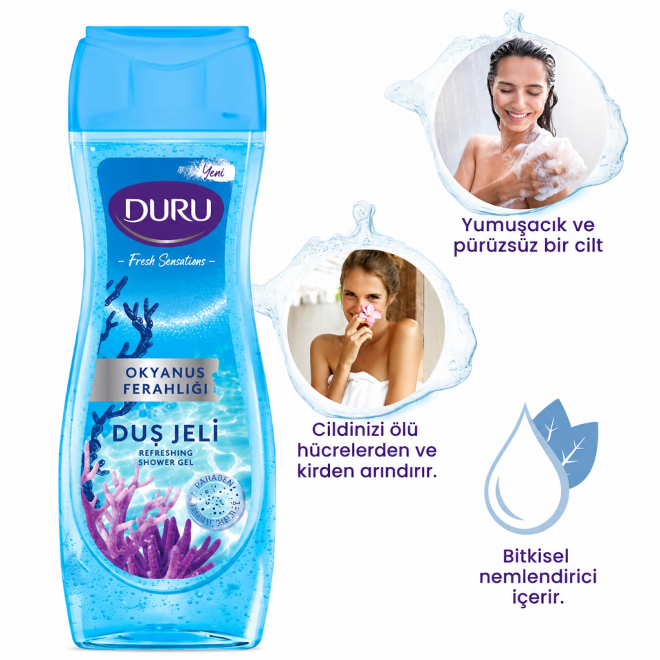 Duru Fresh Sensations Okyanus Ferahlığı Duş Jeli 450 Ml