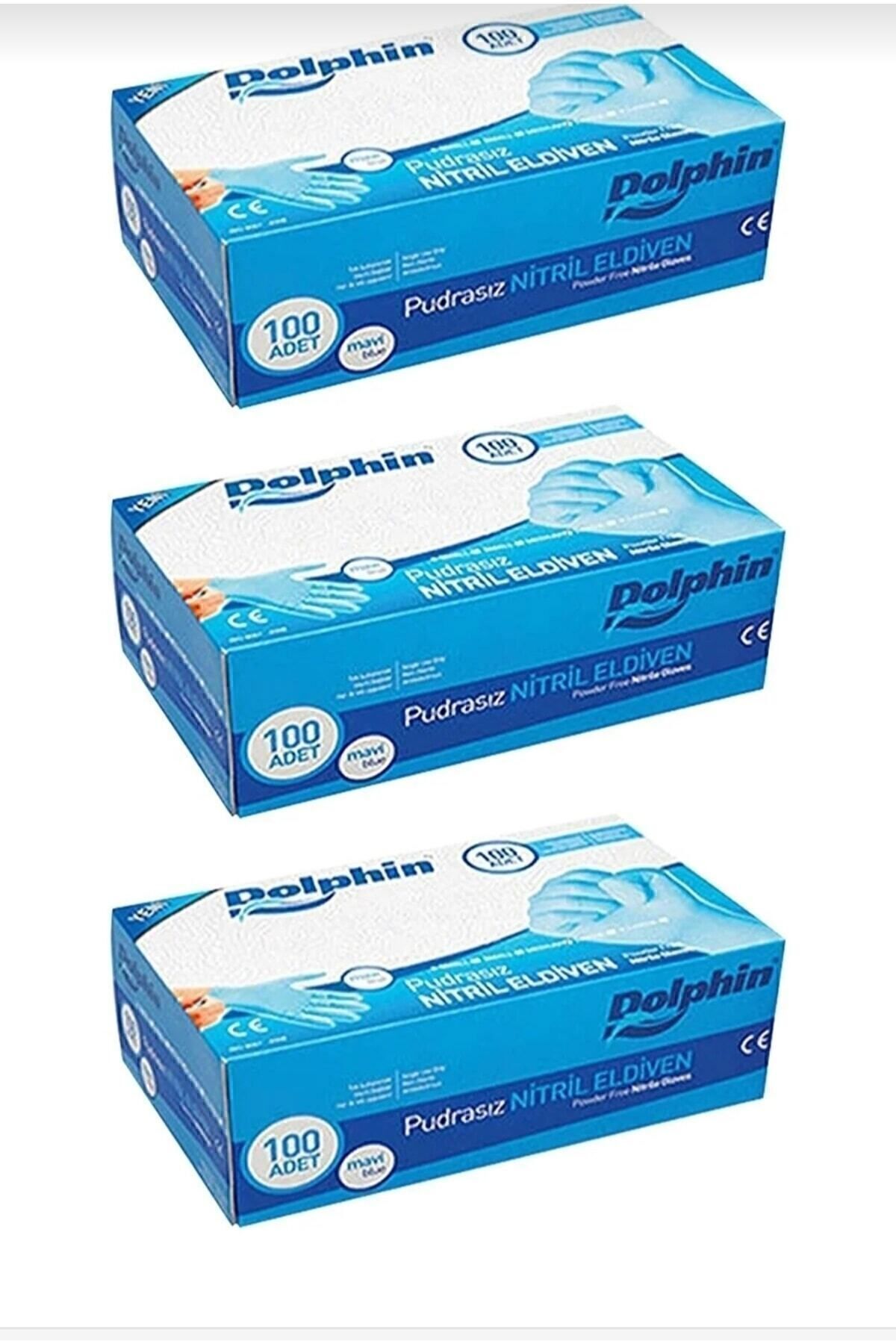 DOLPHIN Pudrasız Nitril Eldiven S 3x100 Lü