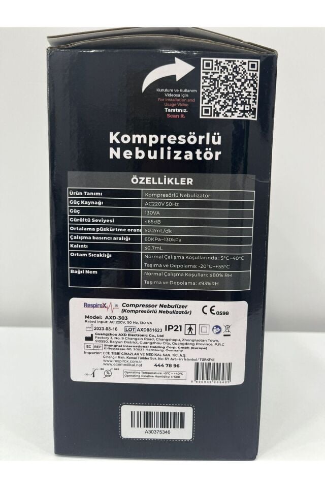 RESPİROX AX-303 NEBULİZATÖR