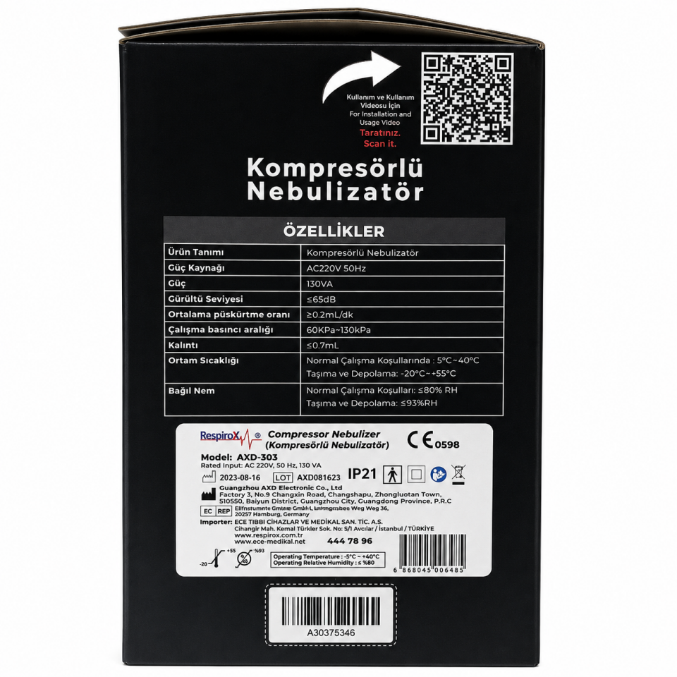 RESPİROX AX-303 NEBULİZATÖR