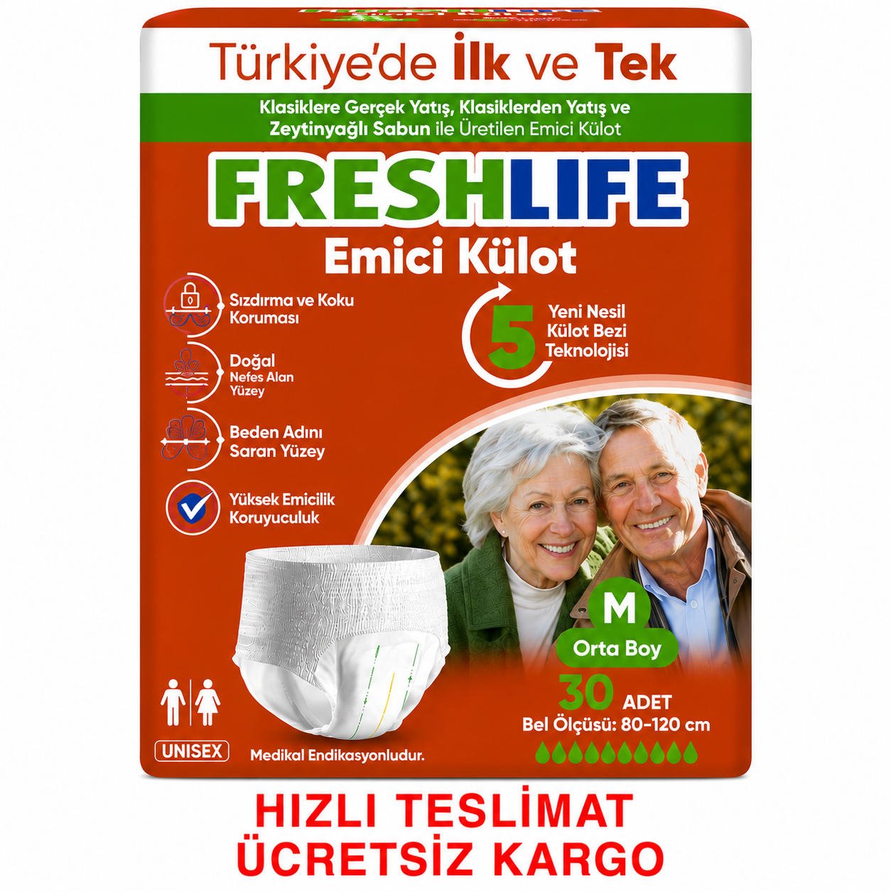 Freshlife Medium Emici Külot 30 Adet