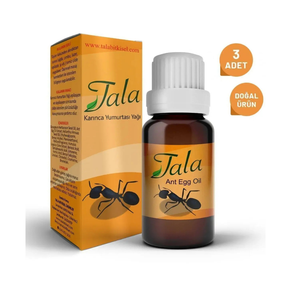 Tala Tüy Azaltıcı Ve Tüy Dökücü Karınca Yumurtası Yağı 3 Adet