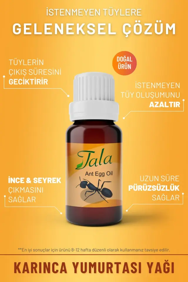 Tala Tüy Azaltıcı Ve Tüy Dökücü Karınca Yumurtası Yağı 3 Adet