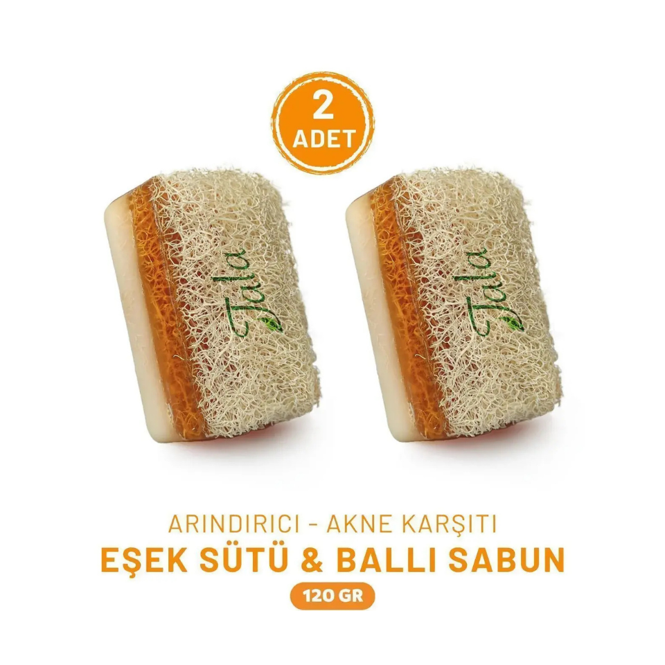 Tala Doğal Kabak Lifli Ballı Eşek Sütü Sabunu 2'li Paket 120 Gr
