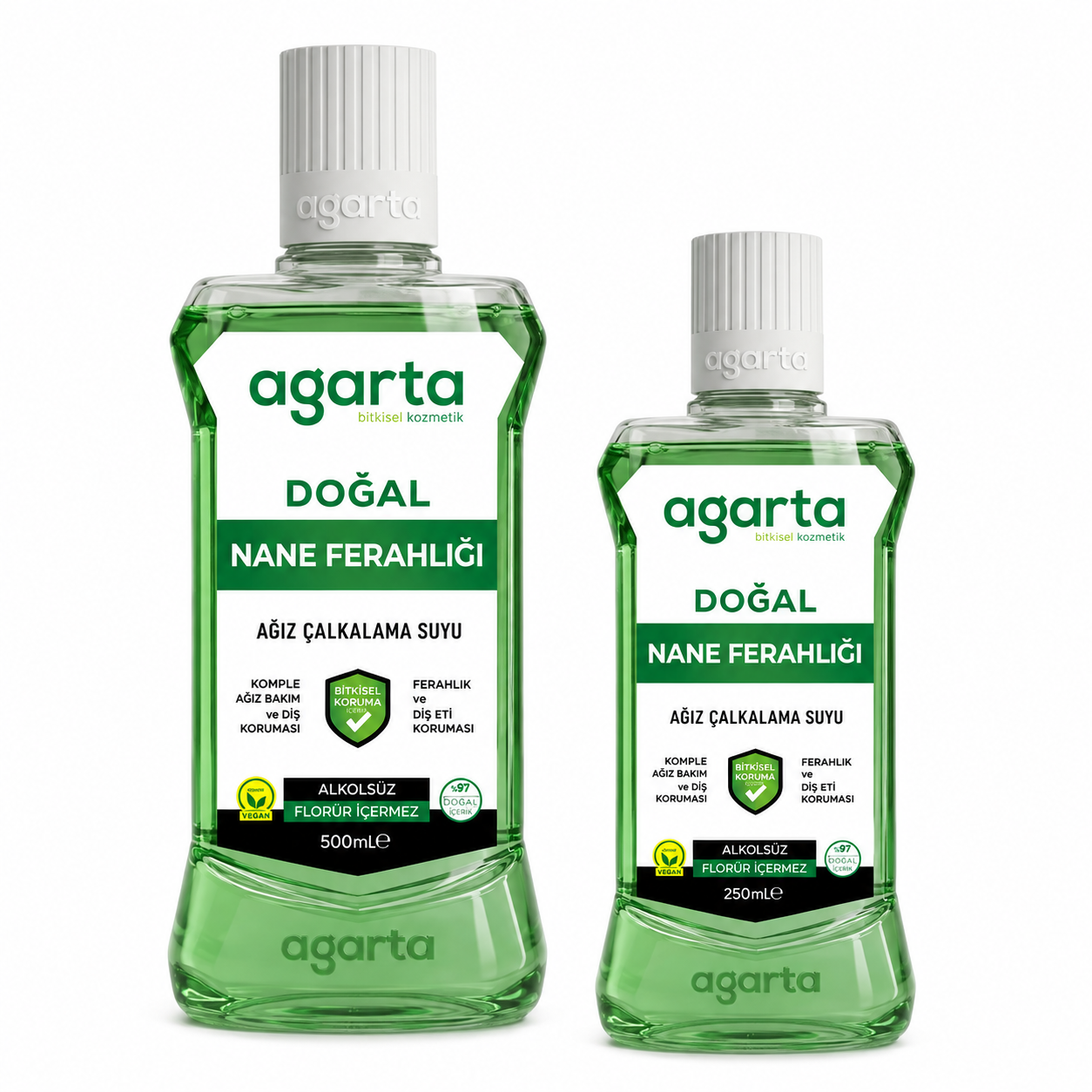 Agarta Doğal Ağız Bakım Suyu Nane Ferahlığı 500 ml + 250 ml