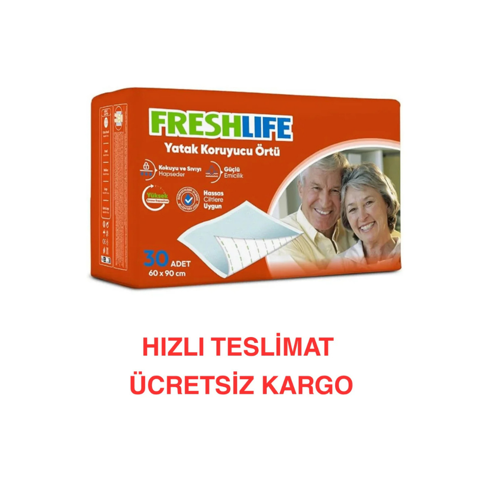 Freshlife Yatak Koruyucu Örtü 60x90 cm 30 Adet