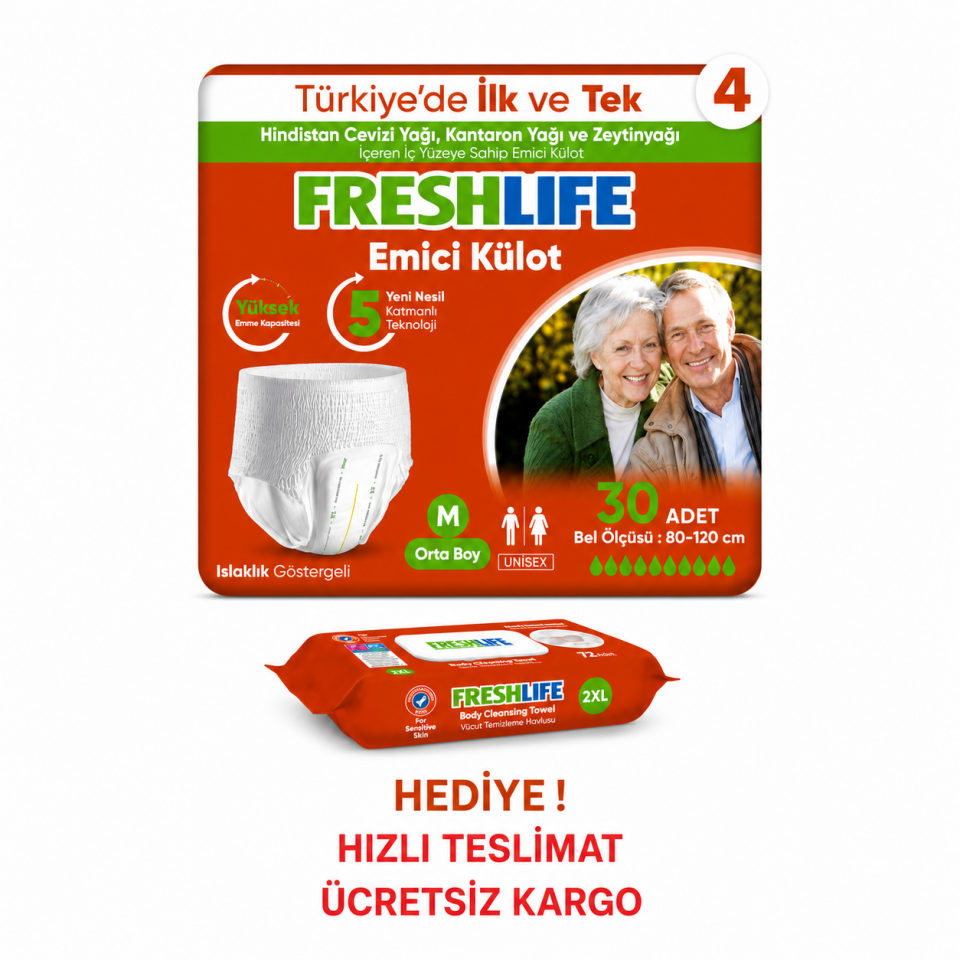 Freshlife Külot Hasta Bezi M Beden 120 ADET
