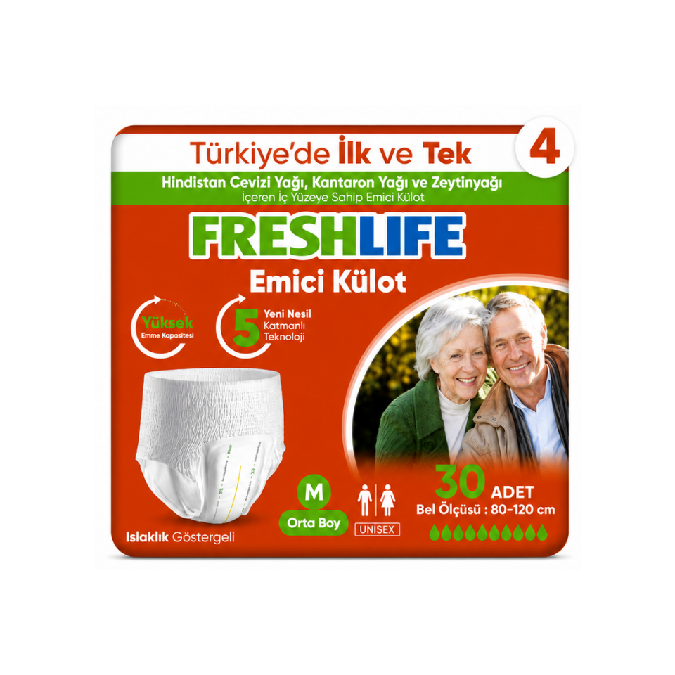 Freshlife Külot Hasta Bezi M Beden 120 ADET