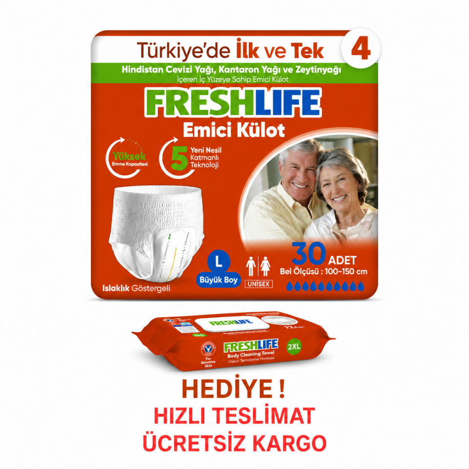 Freshlife Külot Hasta Bezi L Beden 120 ADET
