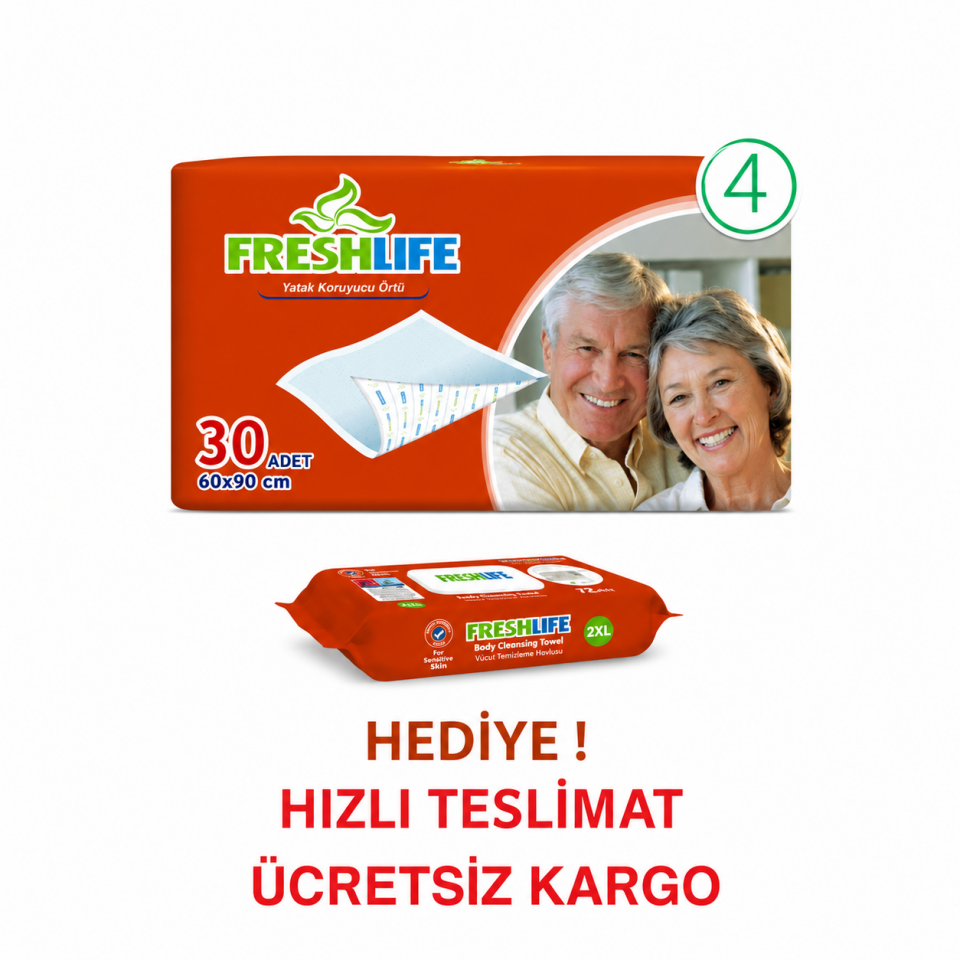 Freshlife 60x90 Yatak Koruyucu 4 Paket 120 Adet