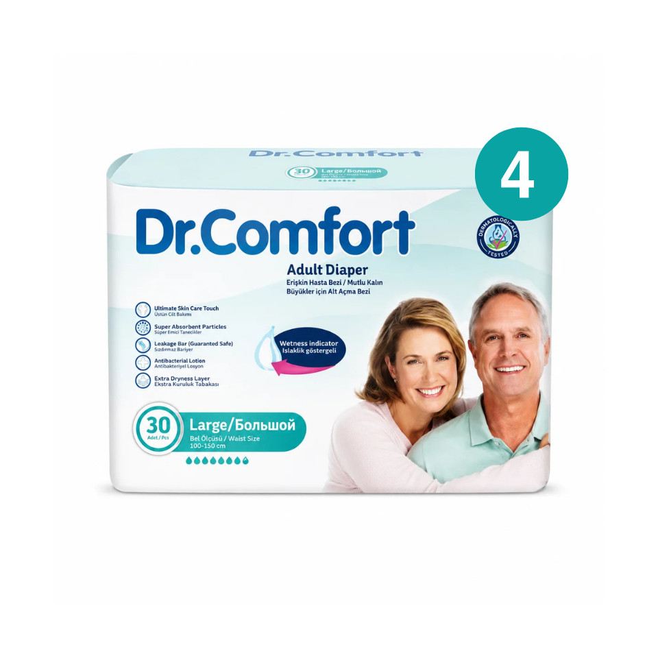Dr. Comfort L Beden Bel Bantlı Hasta Bezi 120 Adet