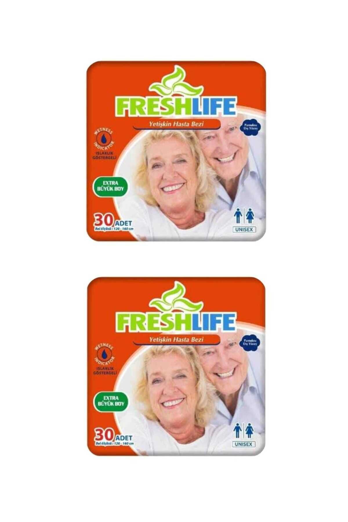 Freshlife XL Beden Bel Bantlı Hasta Bezi 2 PAKET (60 ADET)