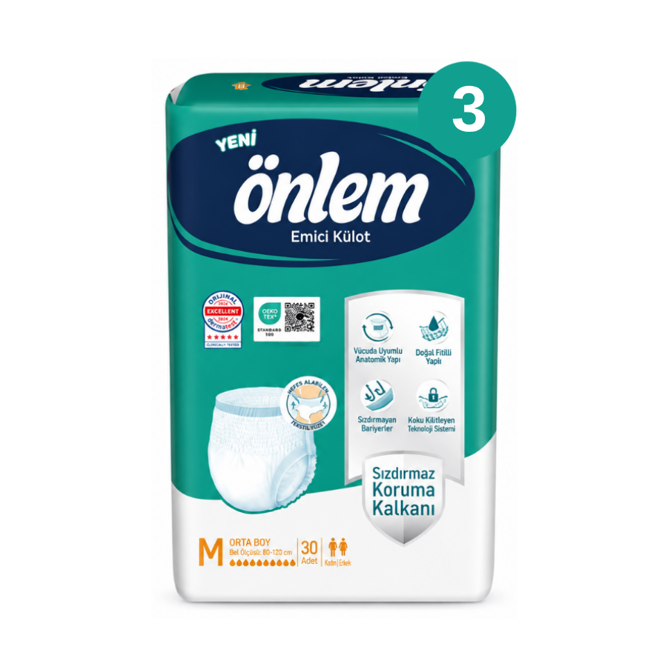 Önlem Emici Külot Hasta Bezi M Beden 90 Adet