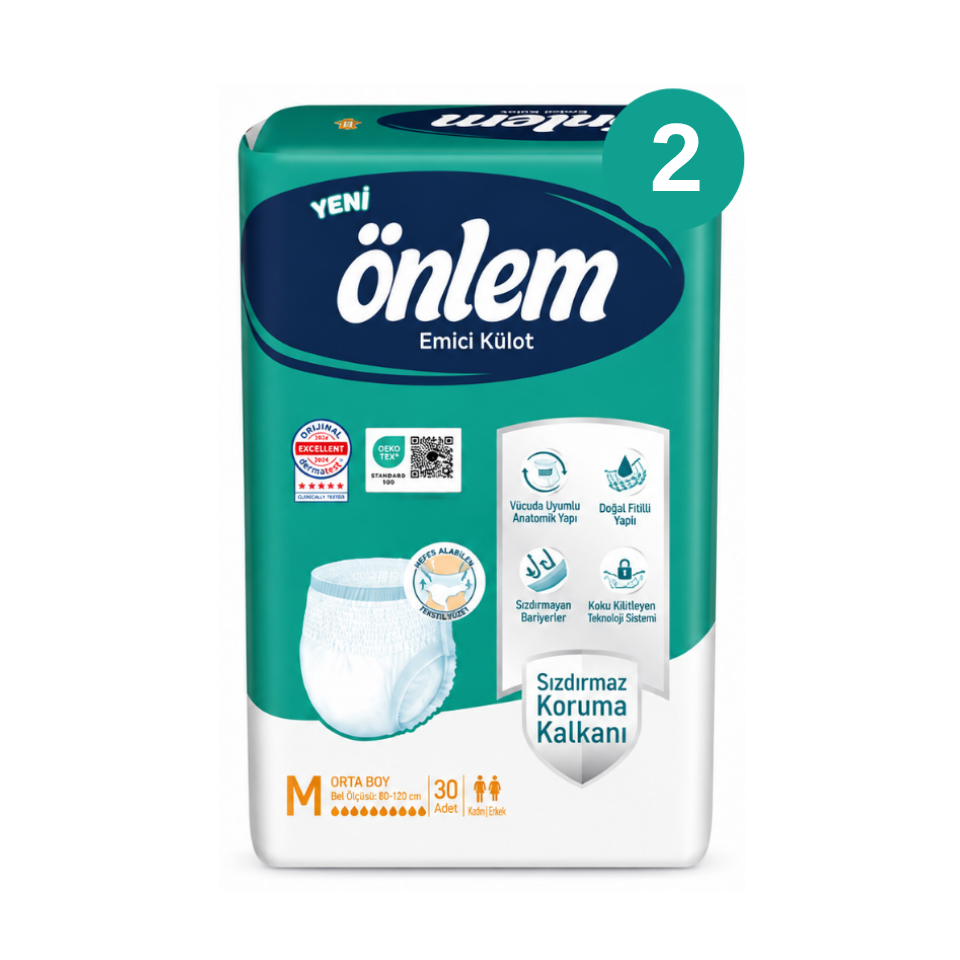 Önlem Emici Külot Hasta Bezi M Beden 60 Adet