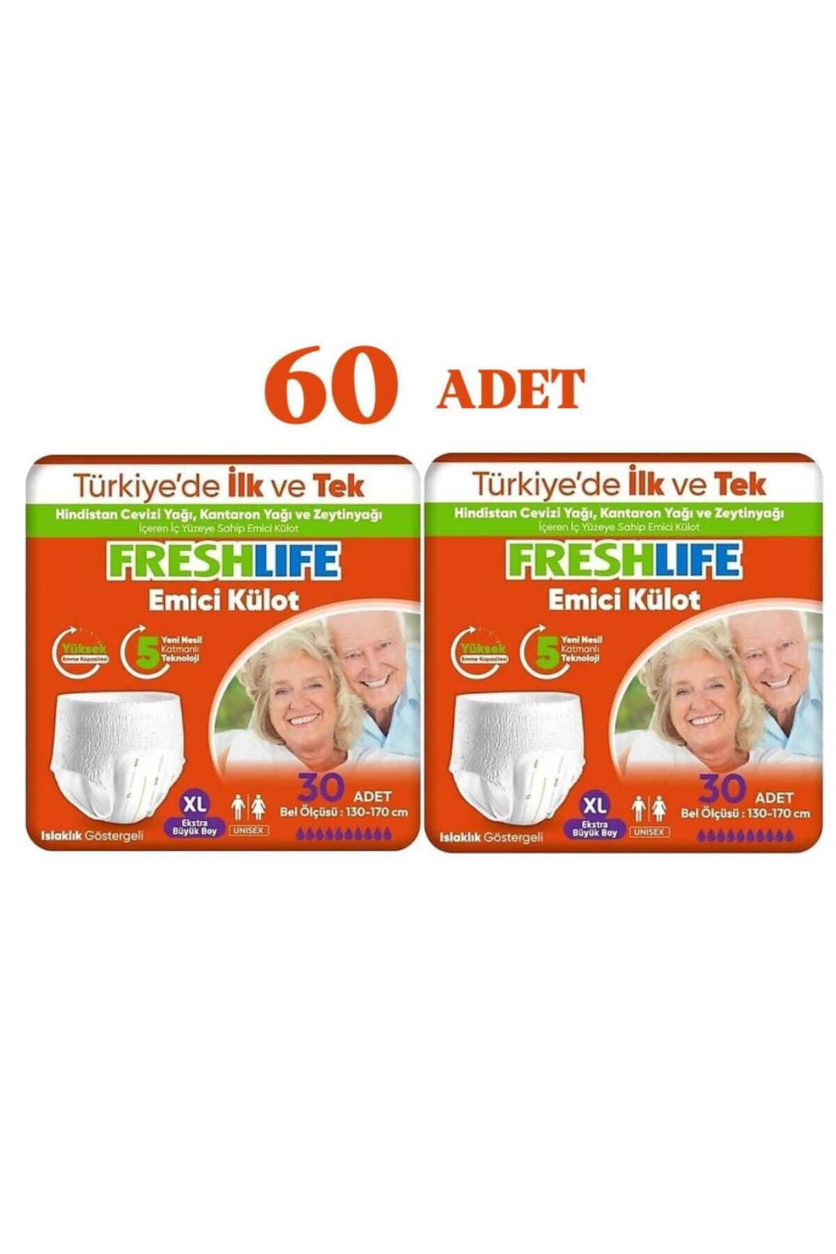 Freshlife XL Beden Külot Hasta Bezi 2 PAKET (60 ADET)