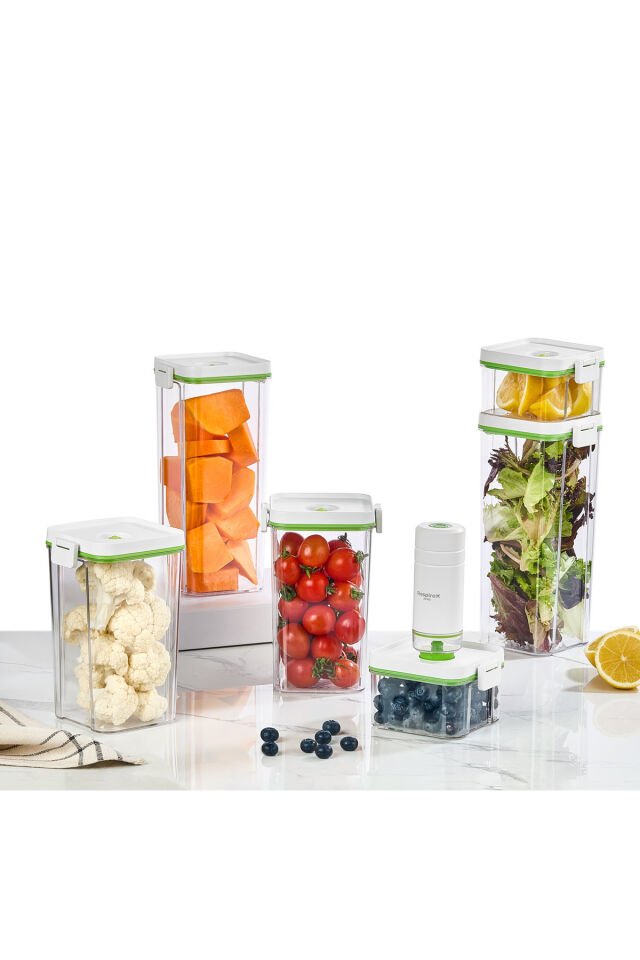 Respirox Home Vakumlu Saklama Kabı Seti 6lı Şarjlı Otomatik Pompalı