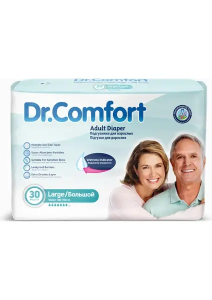 Dr. Comfort L Beden Bel Bantlı Hasta Bezi 30 Adet