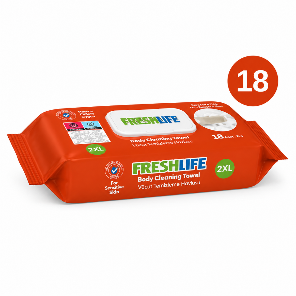 Freshlife Vücut Temizleme Havlusu 18X50 (900 Yaprak)