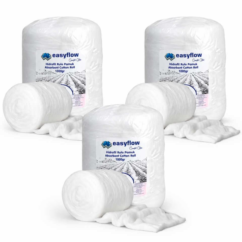 Easyflow Hidrofil Pamuk 1000 gr 3 Adet Toptan