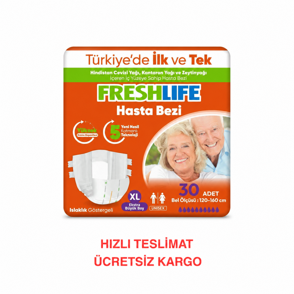 Freshlife XL Beden Bel Bantlı Hasta Bezi ( 30 Adet )
