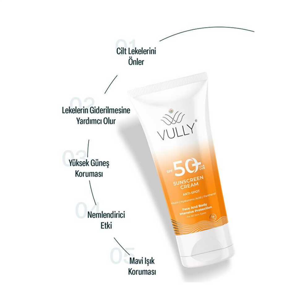 VULLY Güneş Kremi 50ml Spf+50 Leke Karşıtı