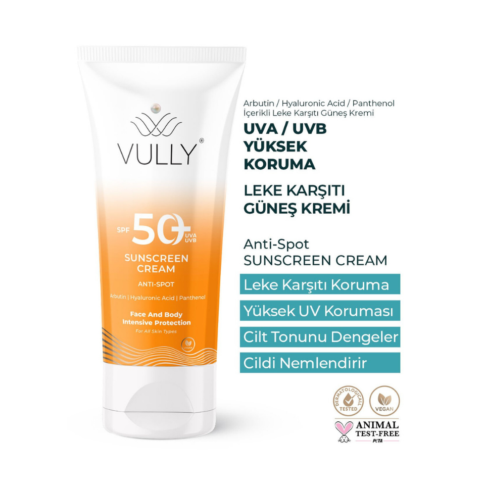 VULLY Güneş Kremi 50ml Spf+50 Leke Karşıtı