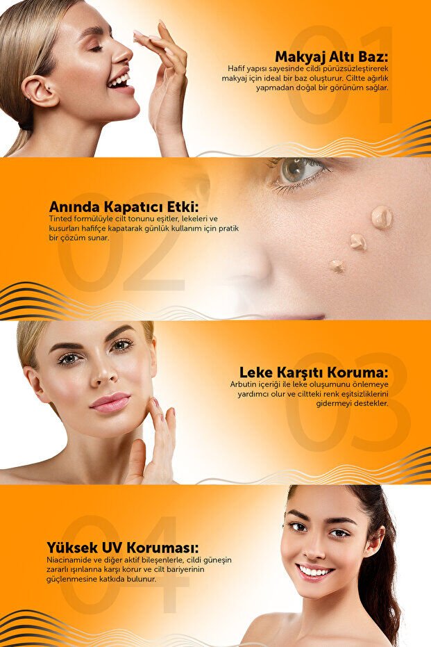 VULLY Leke Karşıtı - Cilt Tonu Eşitleyici Renkli Kapatıcı Etkili Yüksek Koruyucu Spf+50 Güneş Kremi 50 Ml