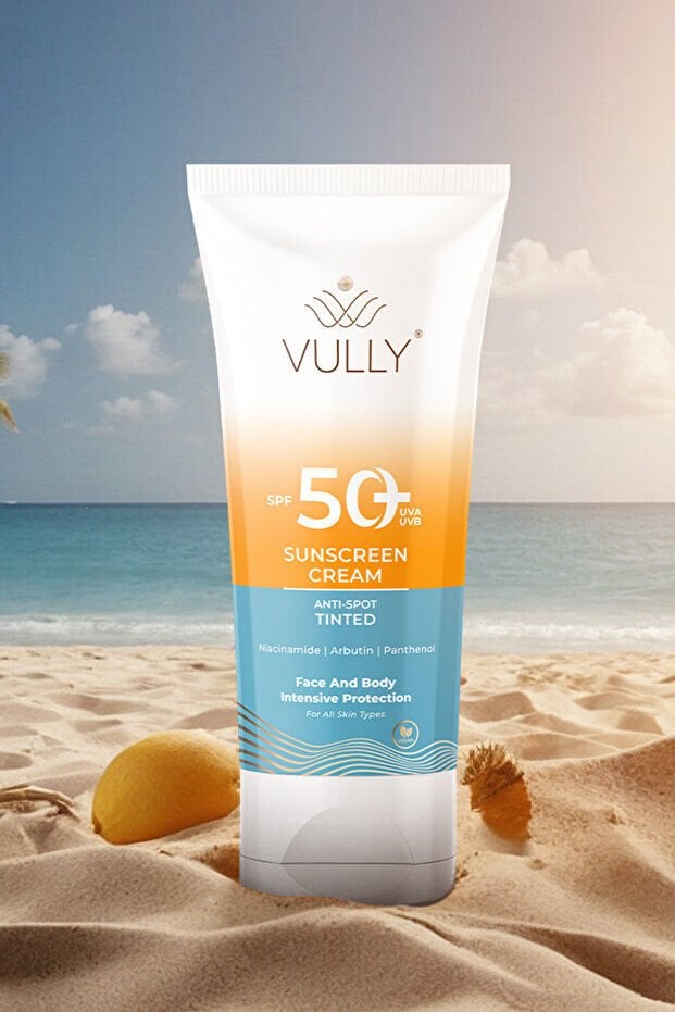 VULLY Leke Karşıtı - Cilt Tonu Eşitleyici Renkli Kapatıcı Etkili Yüksek Koruyucu Spf+50 Güneş Kremi 50 Ml