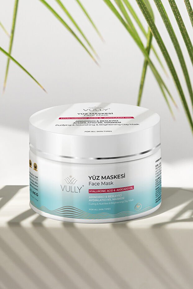 VULLY Arındırıcı Besleyici Aydınlatıcı Yüz Için Kil Maskesi 150 Ml (hyaluronıc Acıd - Avacado Oıl)