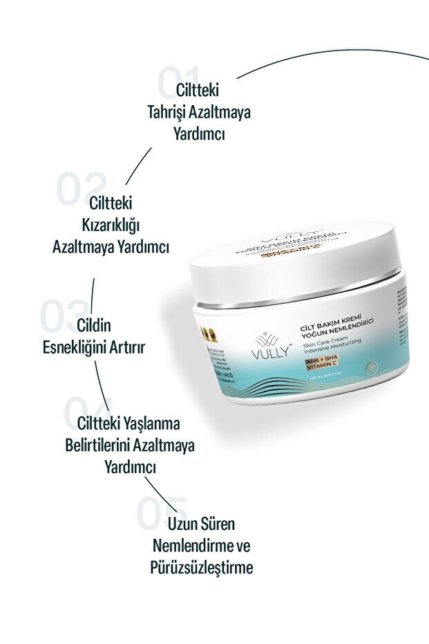 VULLY Aydınlatıcı -nemlendirici-renk Tonu Eşitleyici Ve Yenileyici Yüz Kremi 50 Ml (aha+bha+vitamin C )