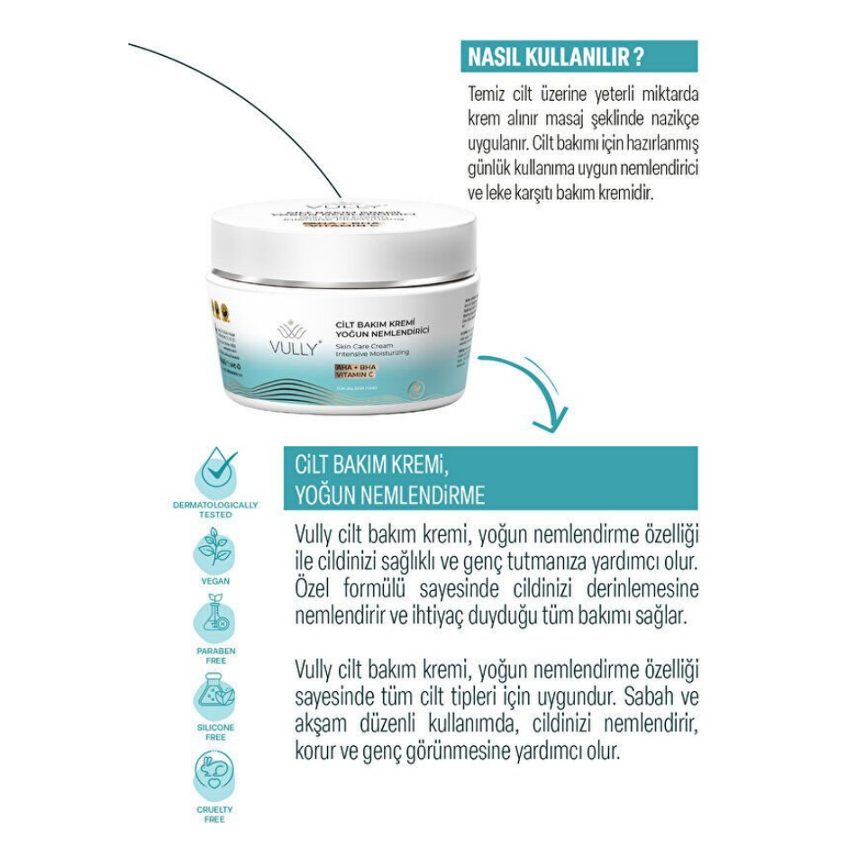 VULLY Nemlendirici, Ton Eşitleyici Yüz Kremi 50 Ml