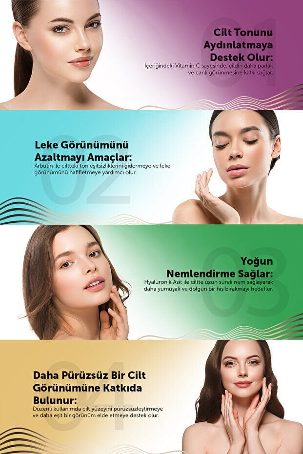 VULLY Cilt Tonu Eşitleyici - Onarıcı - Leke Karşıtı Serum 30ml (%2 ARBUTİN -% 2HYALURONİC - %2 VİTAMİN C)