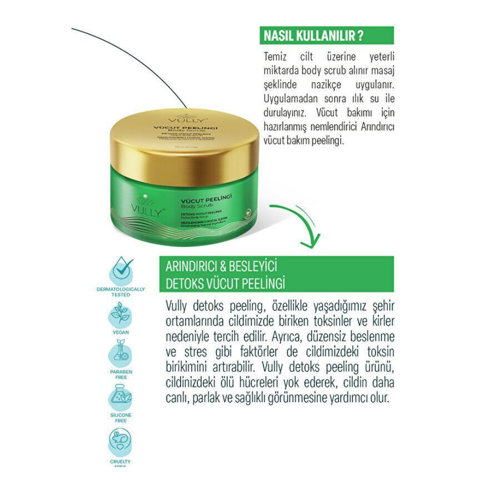 VULLY Vücut Peelingi 250 Ml Detoks Etkili