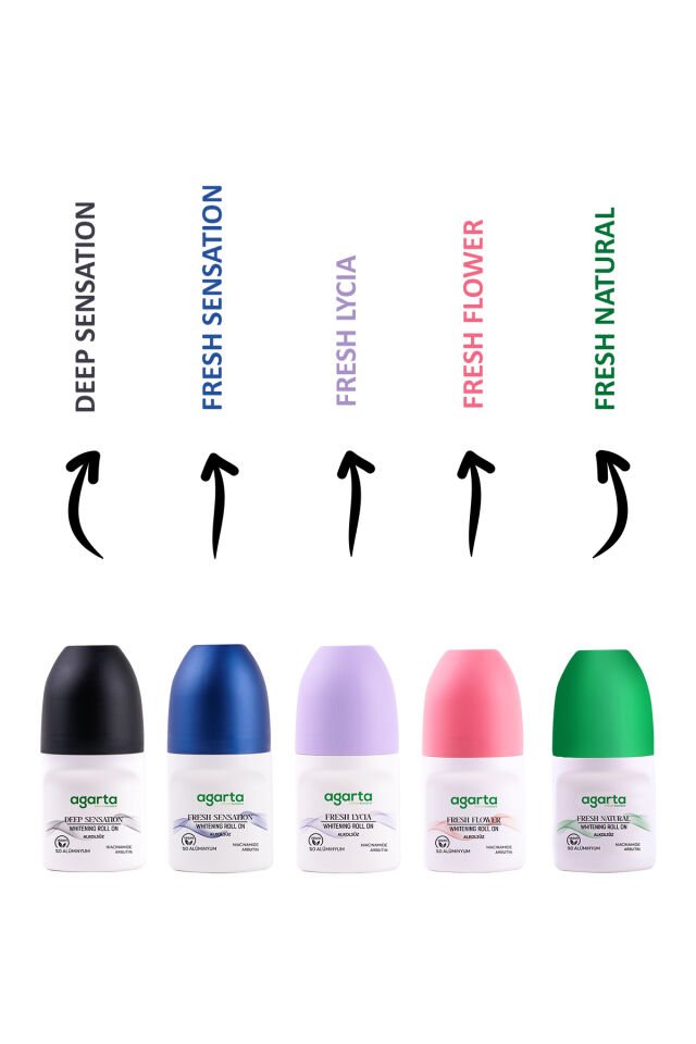 Agarta Parfümsüz Ter Kokusu Önleyici 24 Saat Etkili Beyazlatıcı Unisex Natural Roll-on 50 ml