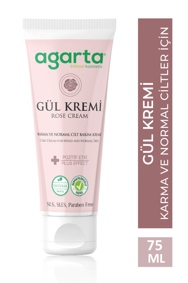 Agarta El Ve Vücut Bakım Kremi 75 ml Doğal Gül Aromalı