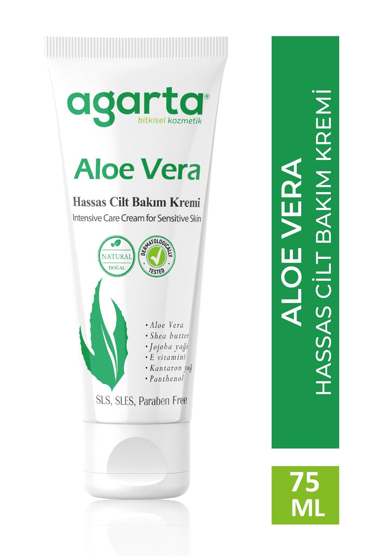 Agarta Doğal Aloe Vera Nemlendirici El Ve Vücut Bakım Kremi 75 ml