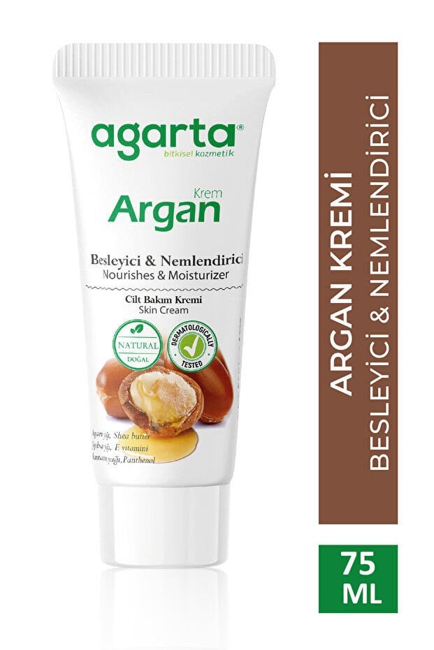 Agarta Doğal Yüz Ve El Besleyici Argan Yağlı Cilt Bakım Kremi 75 ml