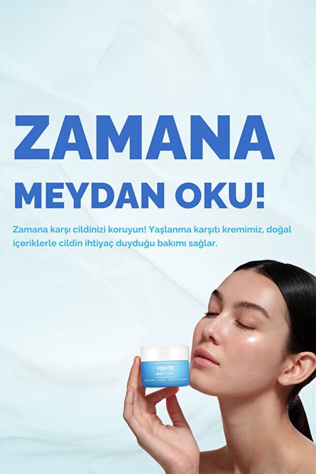 Agarta Doğal Su Bazlı Yaşlanma Karşıtı Anti Age Gece Kremi 50 ml