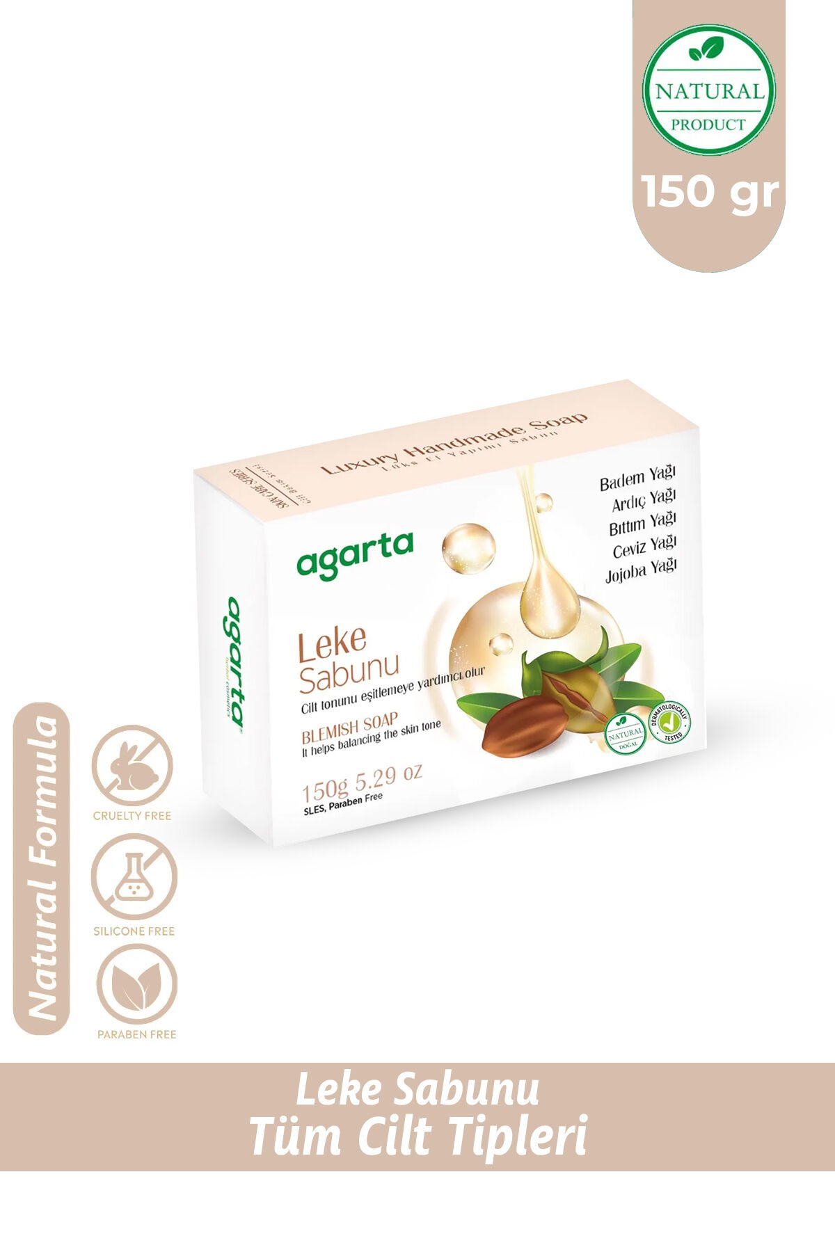 Agarta Doğal Sabun 150 gr Lekeli Ciltler Için